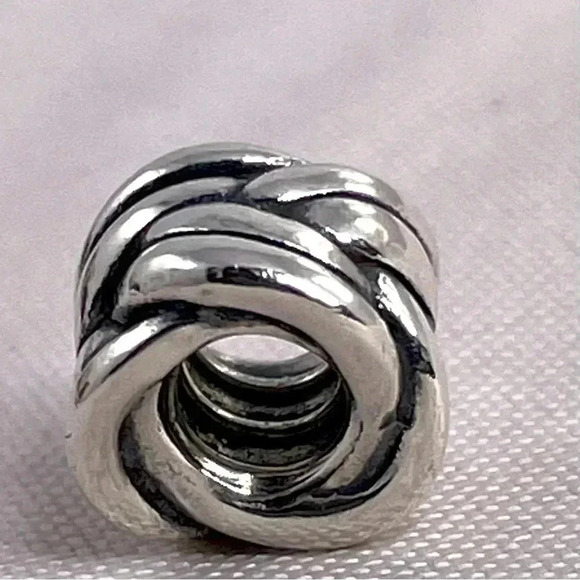 Pandora Forget Me Knot 925 Sterling Silver Charm Authentic Stamped Threaded - Picture 6 of 6